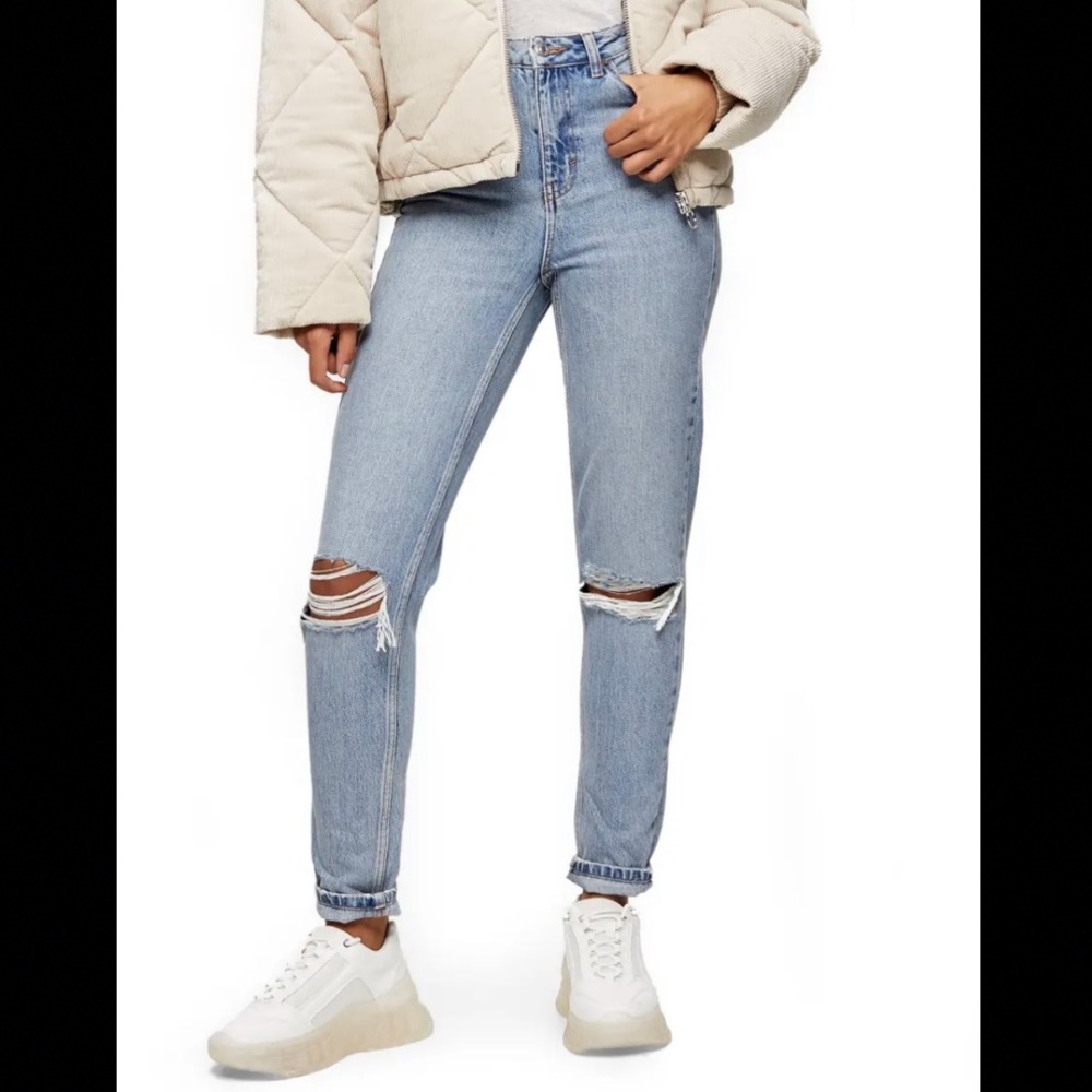 brand new top shop ripped jeans